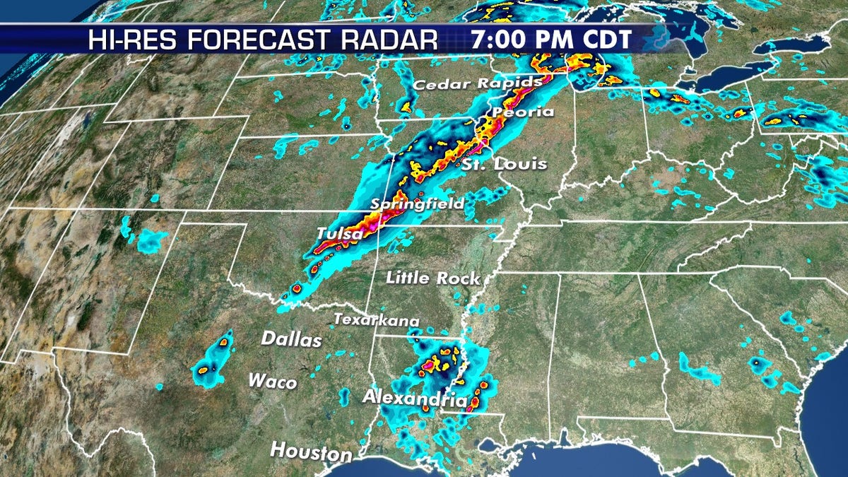 A damaging squall line is forecast to develop by Tuesday afternoon, moving east.