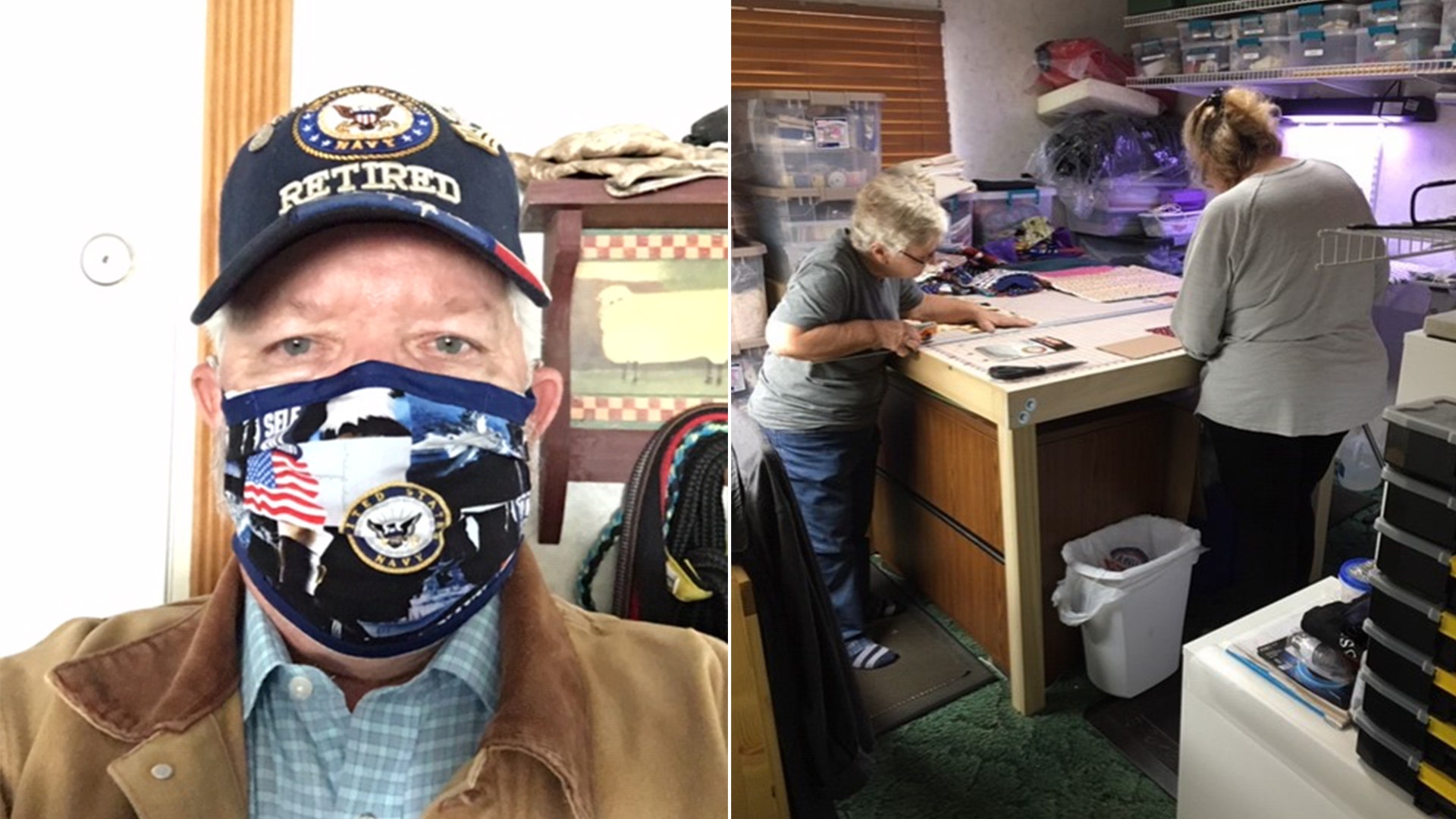 We live 50 miles from San Antonio, Texas. Our neighbor is a nurse that works in a hospital there. We heard they were in need of PPE, so we decided we wanted to help. My wife sews quite often, so we got with our other neighbor and started gathering materials that we had on hand to make masks. So far we have given the hospital 52 masks, and we are still going to make some more. Even being home bound we wanted to do our part as Americans! We got word that everyone at the hospital was very thankful for the masks. Thanks for covering the pandemic crisis for America! The “Truth” matters! Regards, James Powell USN-Ret. Charlett Powell Judy