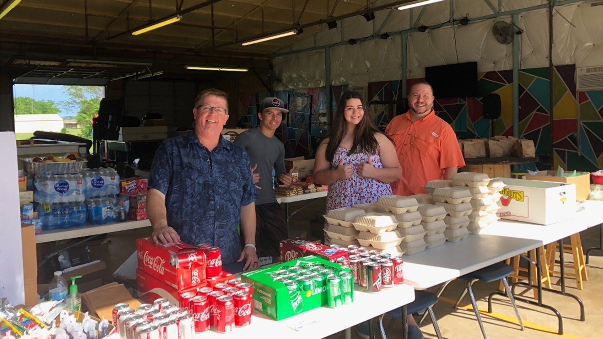 Since we can not have church in our student ministry building, the leaders of Boyd Campus Group Student Ministries decided to provide meals to students and families in our community. We provide meals Monday through Friday from 4:30pm to 6:30pm and from 11am to 1pm on Saturday and Sunday. We do not ask for identification or make people qualify. We just want to bless students and families. So far, we have provided over 1000 meals to students and families in our community!