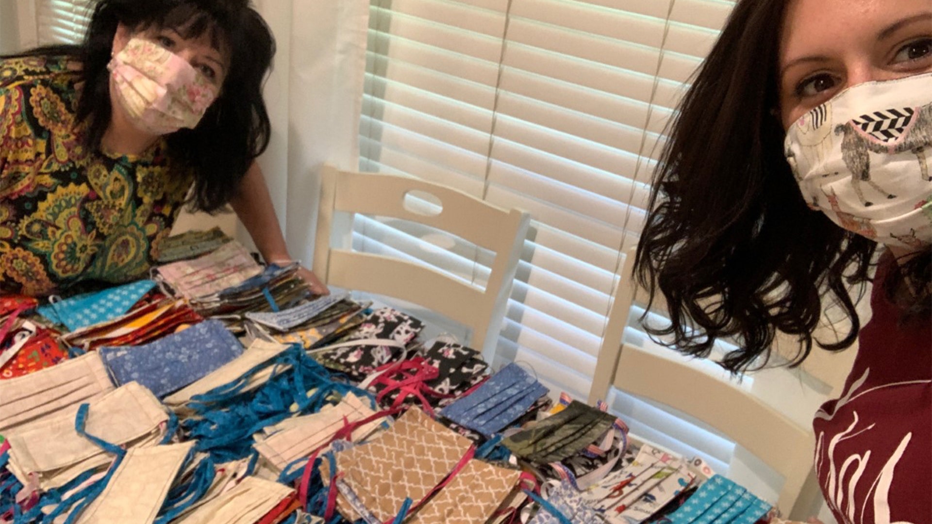 My wife Bridgit and her mother Cathy from east Texas have made over 600 masks to donate to health care employees, nursing homes, family, friends, and whoever else requested them. They have mailed them all out to 6 different states.