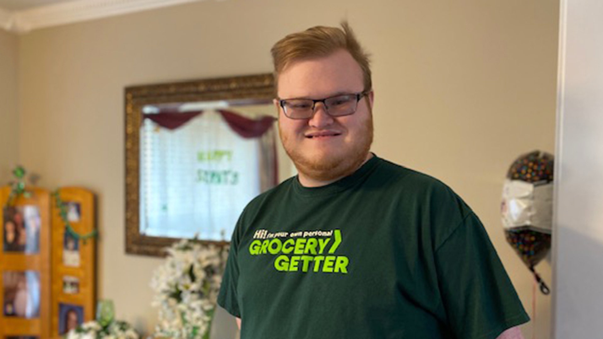 Hi, These are pics of my 23 year old son who has autism. He works at our local grocery store as a grocery ‘getter’. He fills online orders that customers have ordered online. I worry for his safety everyday, but we are all so very proud of him. He is a kind, wonderful person. Thank you, Linda Strickland