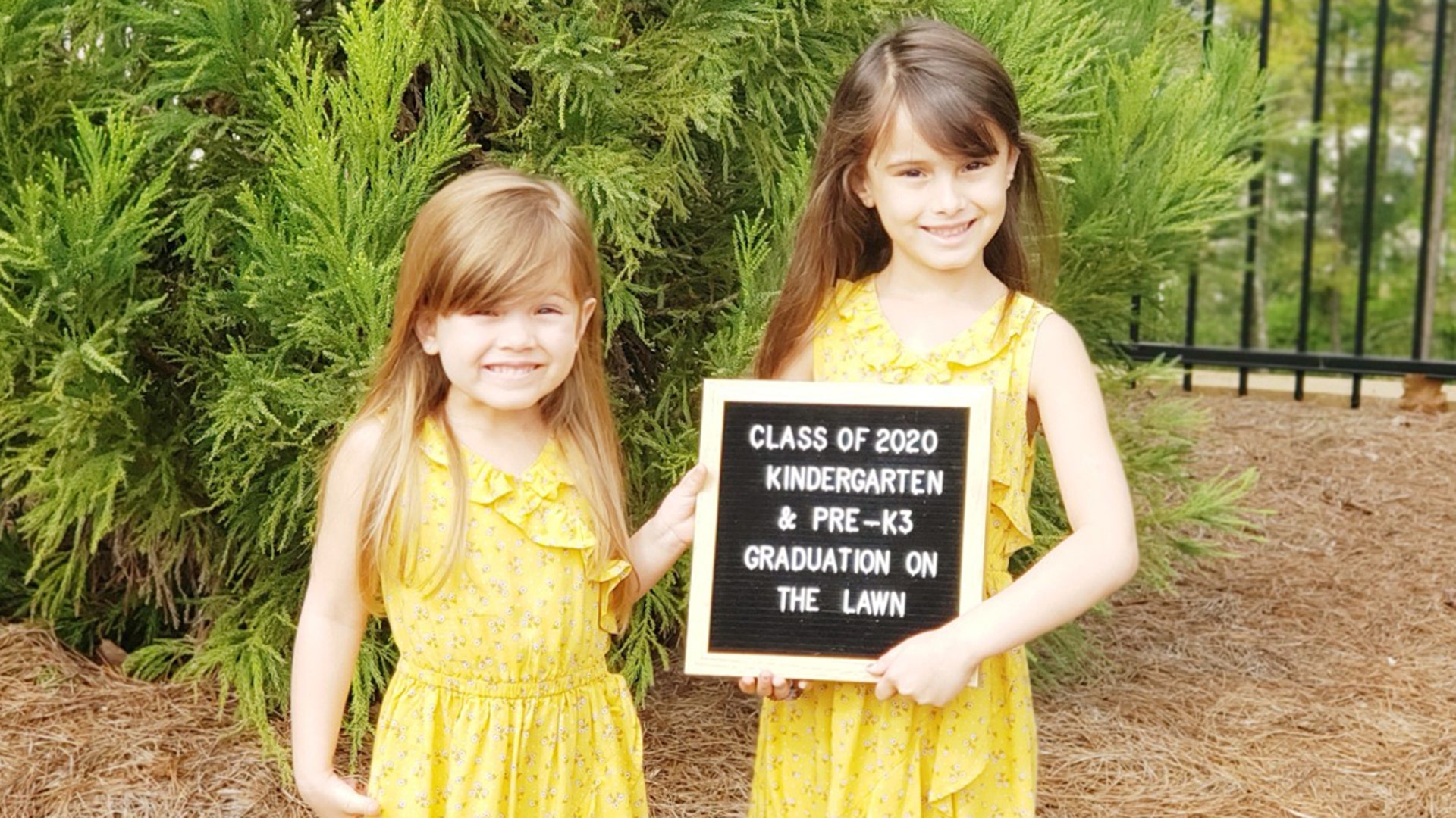 Good morning, Our daughter has been excited about her Kindergarten graduation all year. Since our state has canceled school for the remainder of the year due to Coronavirus, we decided to host our own graduation for her on the lawn. Of course, her little sister had to graduate too so she could be just like her big sister. They both were excited to receive their homemade diplomas and looking forward to 1st grade and Pre-K4 next school year. Our family prays daily for our President, our government leaders, healthcare workers, our military and country. Times are hard for a lot of us but I have no doubt that God will see us through this. Have a great day and thank you for always sharing the truth in your news network. Kristen Little (Atlanta, Ga)