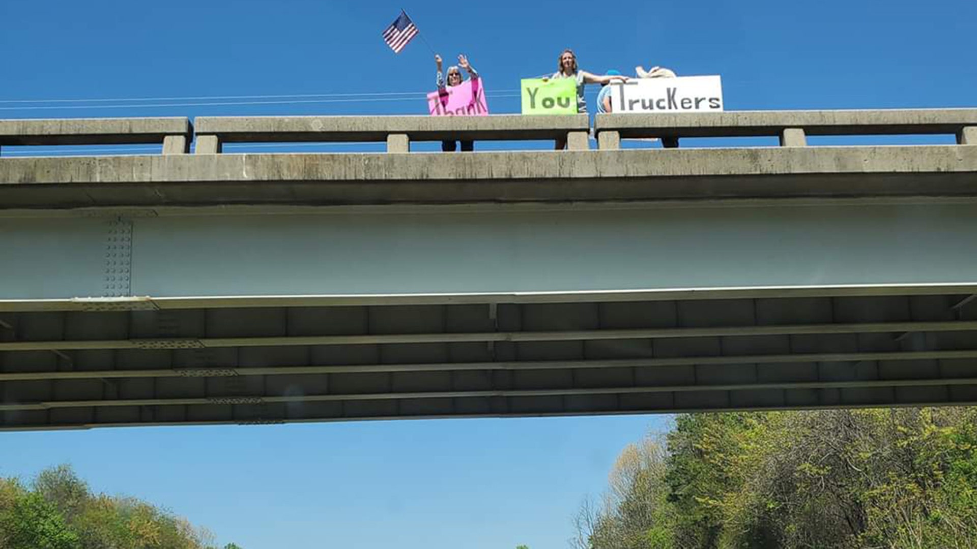 My daughter, Rebecca Alexander Kroll, actually took this on I77 in North Carolina. They were headed to move my granddaughter out of her college dorm in Virginia. I'm a trucker, staying out for the duration, and she thought I'd like to see it. Deborah Ellsworth