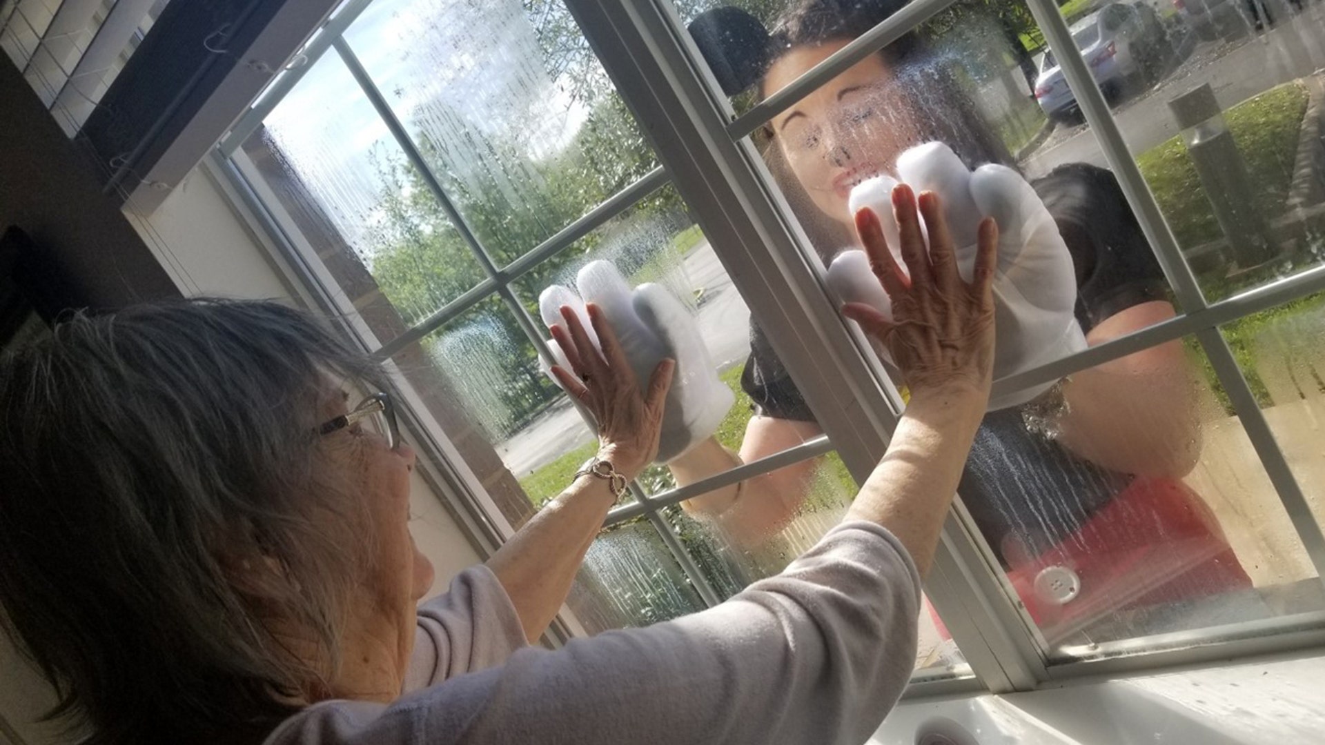 This is my wife Susan Kohlhaas, from Henderson, TX, spreading love &amp; joy to the residents of Brookdale Nursing Home. She also, went around the town sharing hope &amp; joy to family, friends, her pastor, &amp; strangers (from a distance obviously). Thank you, Steve Kohlhaas