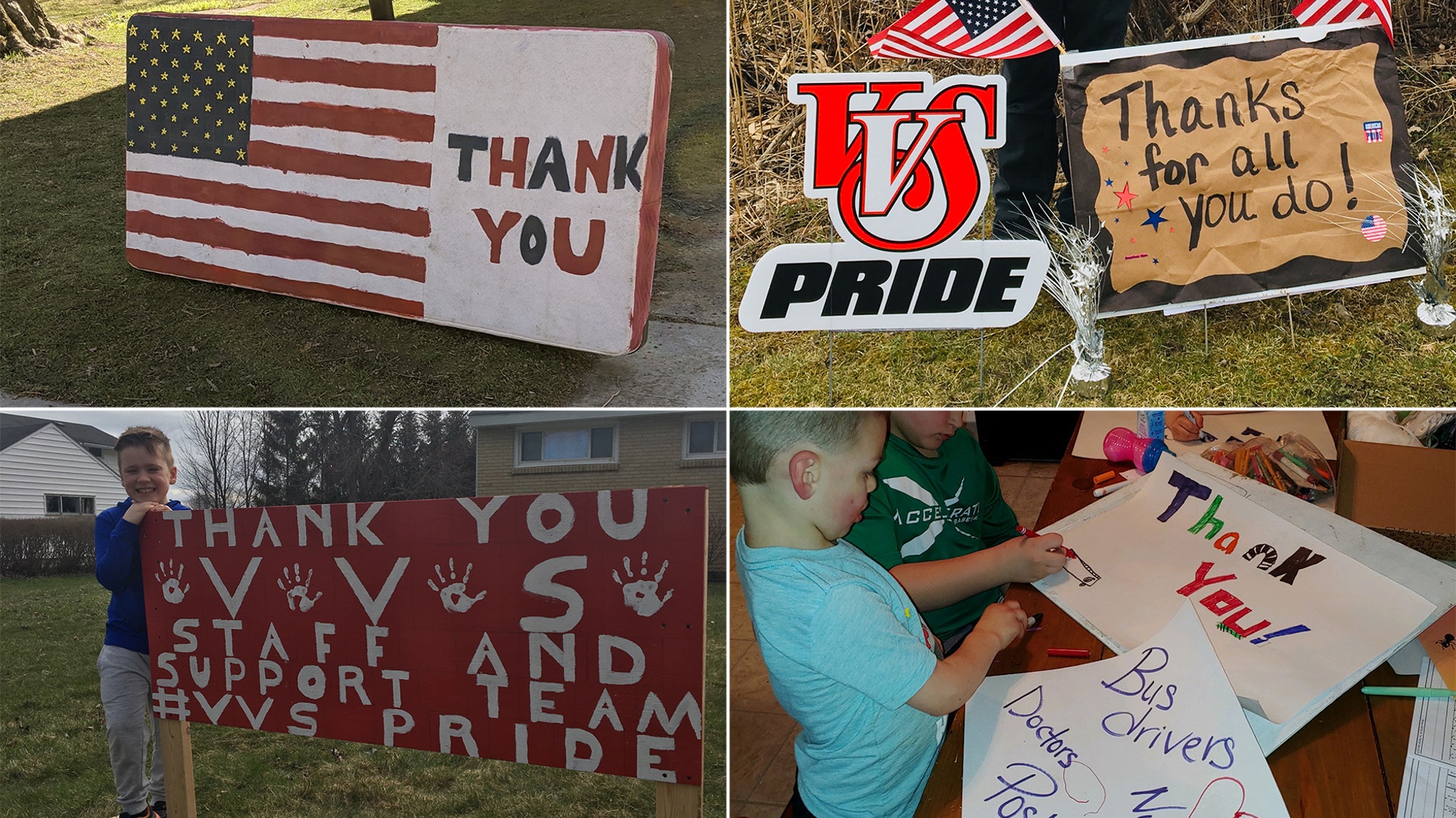 I am the proud principal of WA Wettel Elementary School, located in Vernon, NY, about 30 miles due east of Syracuse, NY. We are part of the Vernon Verona Sherrill Central School District. I am writing you as principal to share that we had our first ever “Day of Thanks”. For this day we asked students and families to show their gratitude to the courageous Americans who continue to serve and assist us during this unprecedented time. Students showed their gratitude by posting signs of support and encouragement on their homes or lawn. We kicked off the campaign by featuring our amazing 6th grade Student Council President, who gave a rousing speech to call fellow students and families to action.