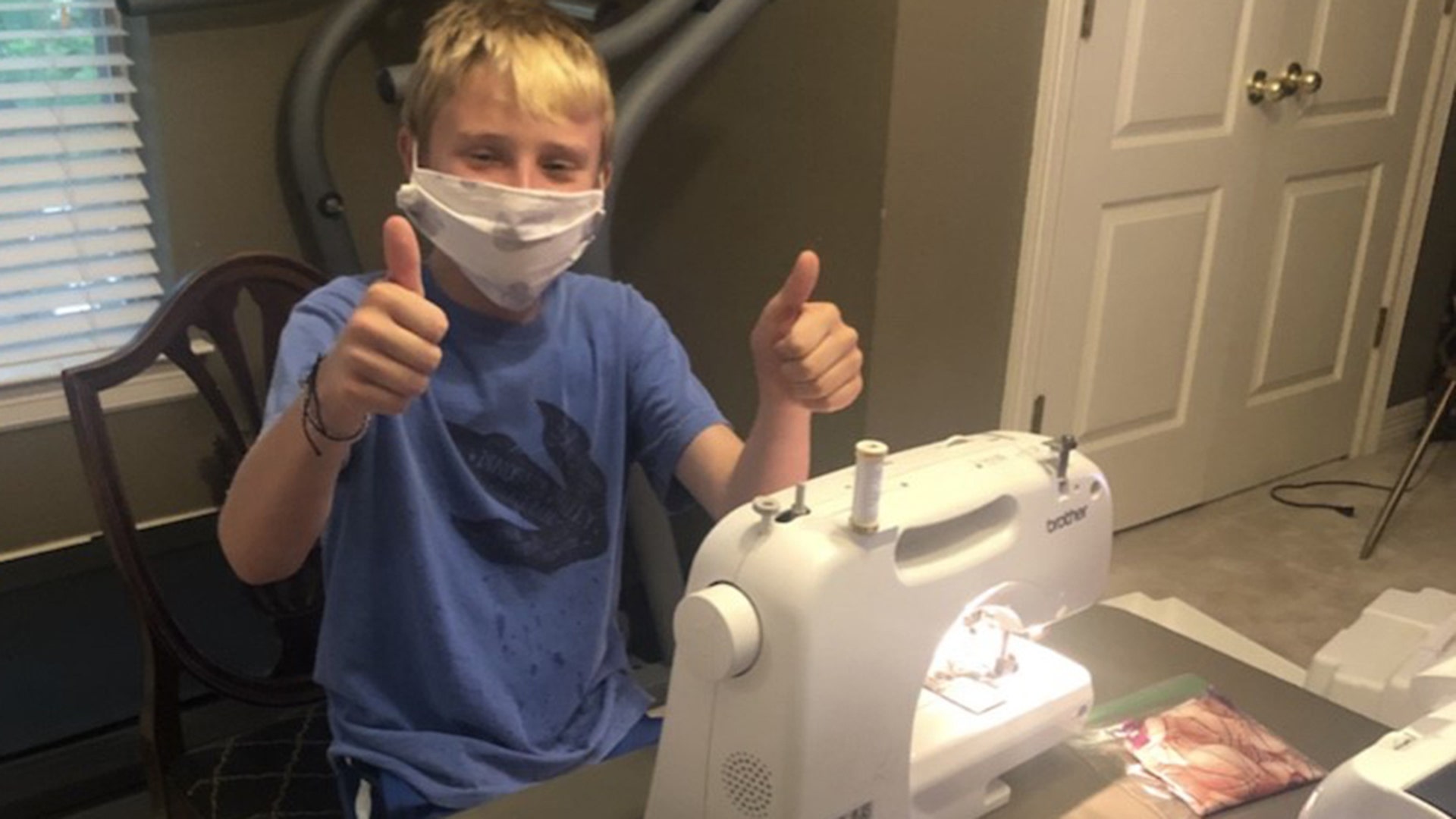 My 11 year old grandson Corban lives in Georgetown, Texas. I told him about people making masks from the internet instructions. He looked it up, got out the sewing machine they bought at a garage sale. Had me take him to Hobby Lobby while it was open and we bought the supplies. We worked on two separate machines and finished 20 masks in a couple of days. He mailed them to his friend Dr Tim Mc Cauliffe who is working in an ER helping out. We are now trying to join the Mask Brigade of Williamson County Texas. They already have a system in place and supplies. Help where you can, it makes you feel good!! Stay Well America, Nana