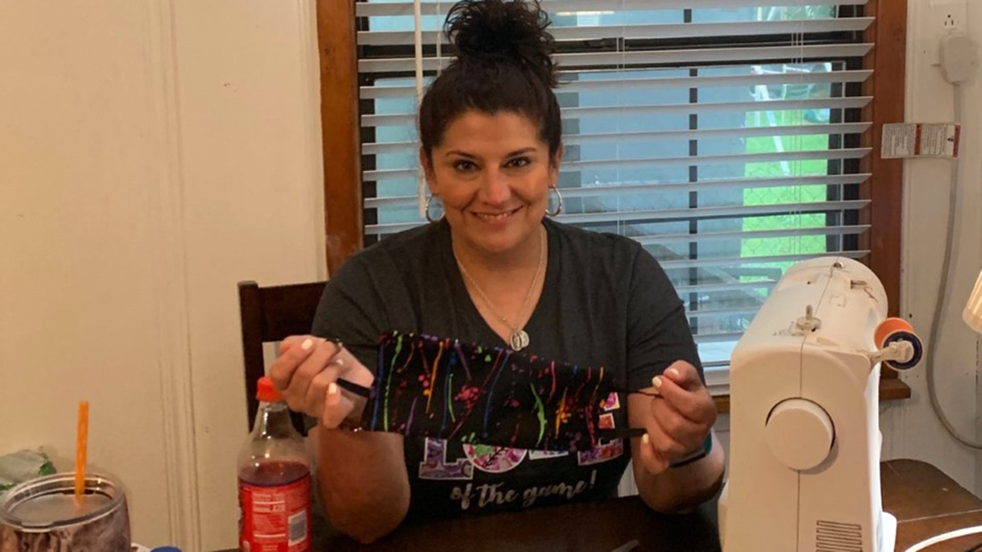 My girlfriend Adriana Acosta, is a school teacher and coach. Here in San Antonio, like most, her school district is closed now because of covid-19. So she decided to start making masks for whomever needs them, shes been at it all weekend and still. She had a heart of gold, always see the best in people and is always there to learn a helping hand. She deserves recognition as so many do, that are helping in any way they can.