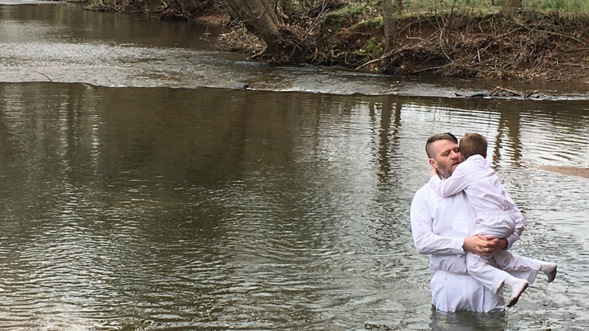 Usually our baptisms are performed at the age of 8, in a church building, attended be many family and friends. Last week my middle son was baptized by his father in a stream near our home, with only our family in attendance. It was a beautiful and spiritual experience and I know we do not need to gather to be one with God and people we love.