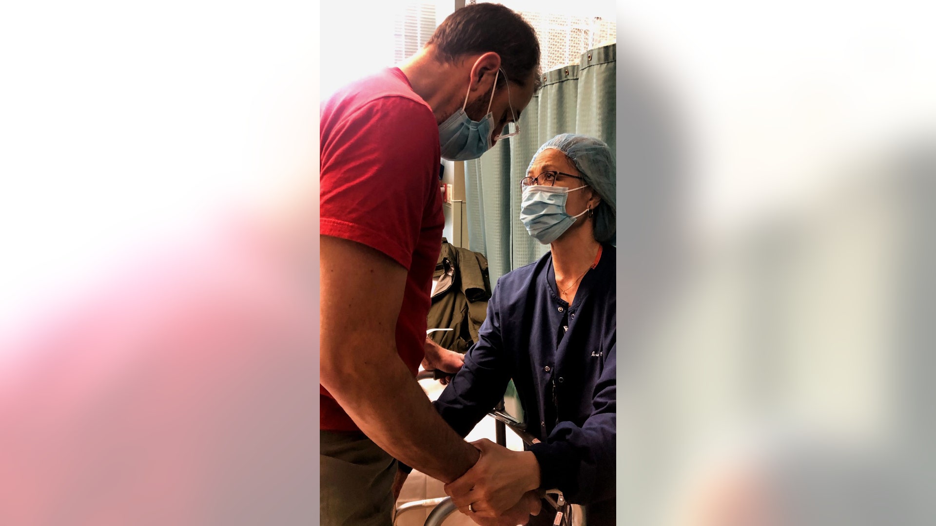 I had surgery this wee and a nurse unbeknownst to us, took this photo of her helping me walk. The photo conveys so much, I’ll let it speak for itself, I tear up every time I look at it.