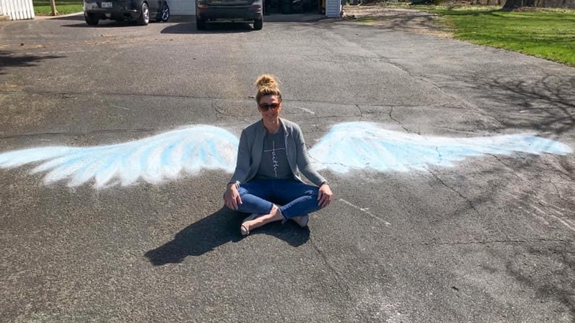 My wife Christina Baur took the time to decorate our driveway to allow passers by the chance to smile. We have noticed so many more people walking. Family groups as well as solitary walkers with and without dogs, bikes scooters and everything in between. We haven’t had any issue with the virus but it has been tough for her as she normally travels extensively for her job. Hopefully it’ll help a few more people smile.