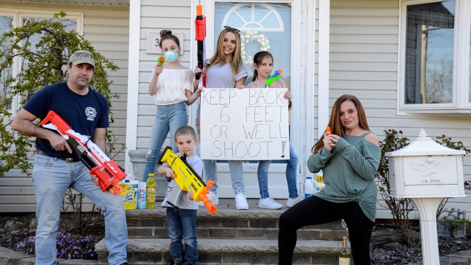 Good Morning! I thought I would submit some photos from our Porch Pose Project that were taken yesterday. A friend of ours and local photographer is doing this to raise money for her Church in this time of need. The photo shoot was both fun and uplifting at a time when most days are filled with fear of the unknown. My husband is a Lieutenant with the FDNY and of course that makes us all a little more anxious. So this was a much needed distraction that brought with it lots of smiles &amp; laughter.