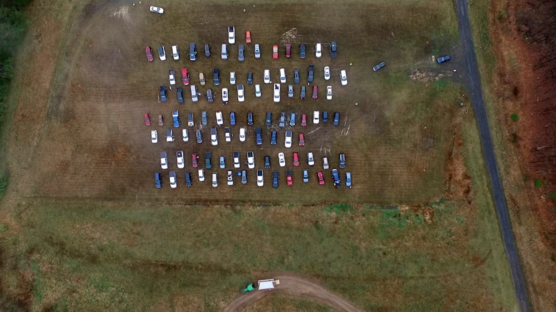 Our church, Mt. Zion Church near Keyser, WV, has had 2 drive in services over the past 2 weeks. These shots from video footage from a drone that flew over while service was going on. I made a short video of both weeks that I can send if needed but they are large files. The first week we had about 40 cars, the second week we had over 90 cars. This lot as about 1 mile south of our church. Our church bought the lot over 10 years ago with plans of building a new church. This coronavirus pandemic has given us an opportunity to use our lot like we never imagined. Those coming are parked about 10 feet apart and asked to stay in or within the proximity of their vehicle as well as to maintain the 6 feet separation. We have people coming to church who haven't been going to an church was well as other who can't go to there usual church. We look forward to being able to provide services in the upcoming weeks for Palm Sunday, Good Friday and Easter Sunday!! Thank you for looking at this email and please feel free to look at our facebook page, Mt. Zion Church, Keyser, WV or contact my via email.
