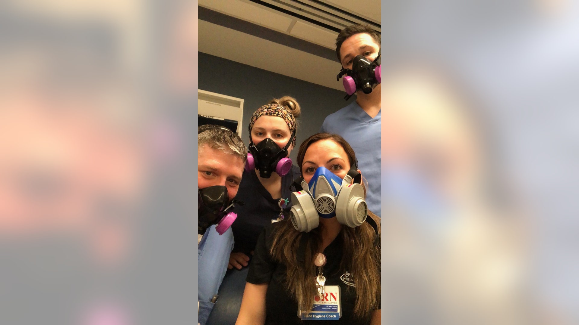 My daughter is an ICU nurse at Henry Ford Hospital in Detroit. A little more than a year out of nursing school she is on the front line battling this horrific virus. Attached is a picture of her and other members of her nursing team. Thankfully her department has access to proper PPE. Dave Grabowski Sterling Heights Michigan