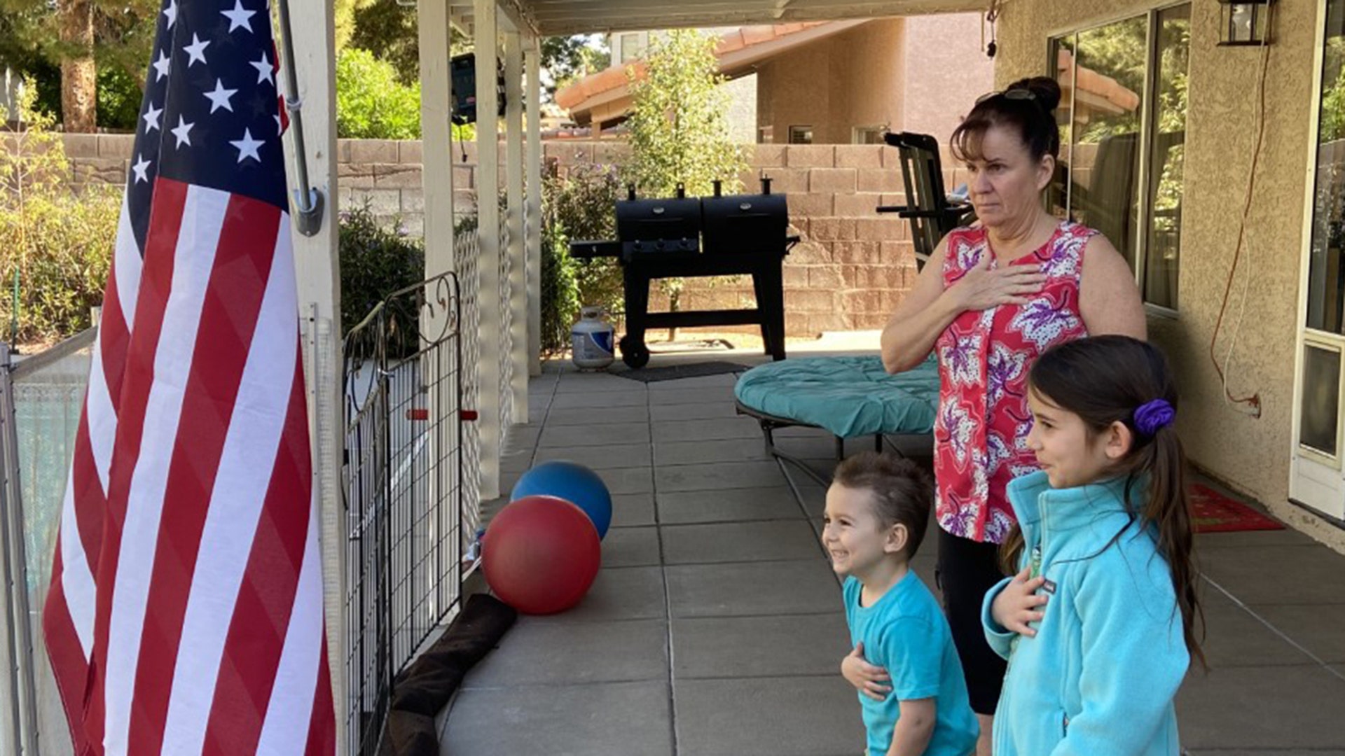 My wife has turned into a teacher mentor counselor strong hold. She has decided to have her , myself and our two youngest grandkids say the Pledge of Allegiance and a morning prayer for everyone before she starts her school day with the kids!!