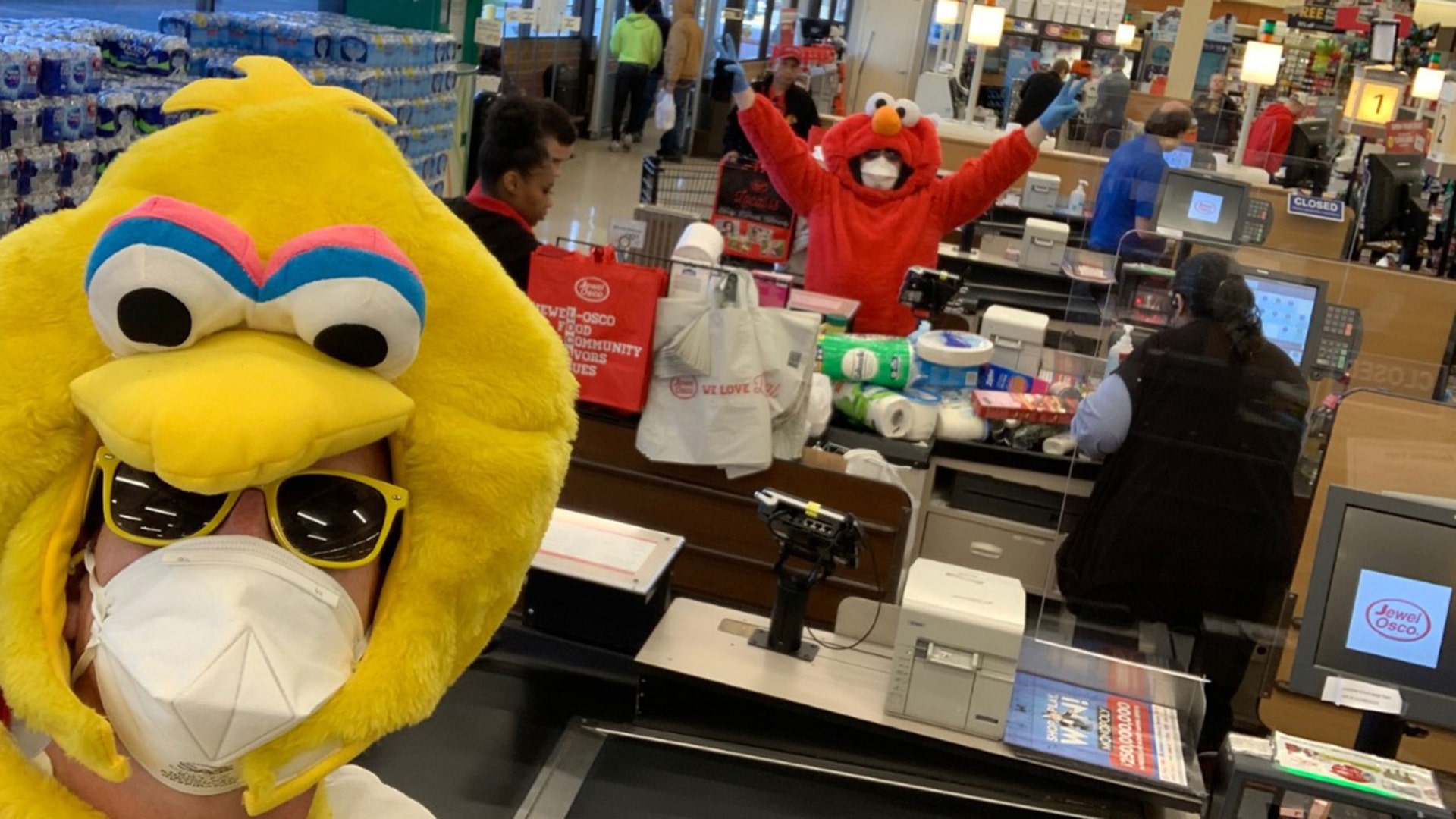 Sam and I wanted to bring some smiles to the grocery store. Mission accomplished! It’s not a fun place now-a-days and the staff is understandably anxious and vulnerable. The staff was all smiles. Several people took pictures of us. People started posting our pictures to social media and it has received local attention with thousands of likes and 100% positive feedback.