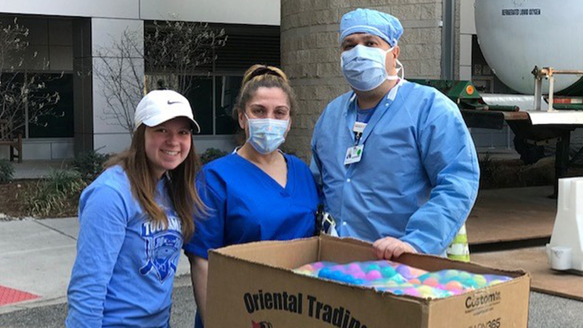 Wanted to share pictures from our donation today to Hackensack University Medical Center - Joseph M Sanzari Children's Hospital. Since the Easter Egg Hunt at Our Lady of Mercy Church in Park Ridge, NJ would be cancelled this year...we instead stuffed and delivered 875 eggs to the Hackensack University Medical Center - Joseph M Sanzari Children's Hospital. The filled eggs will be given to the children in the hospital, as well as the incredible Drs. and nurses, who may not have time this year to stuff their own eggs for their own children...as they tirelessly work to save lives. God Bless them all. With warm regards - thanks for the great work you are doing....