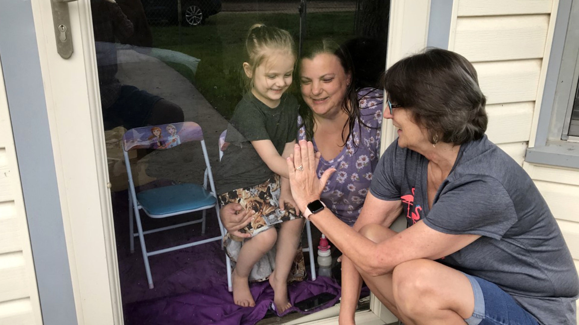 First time to see grandkids in a month