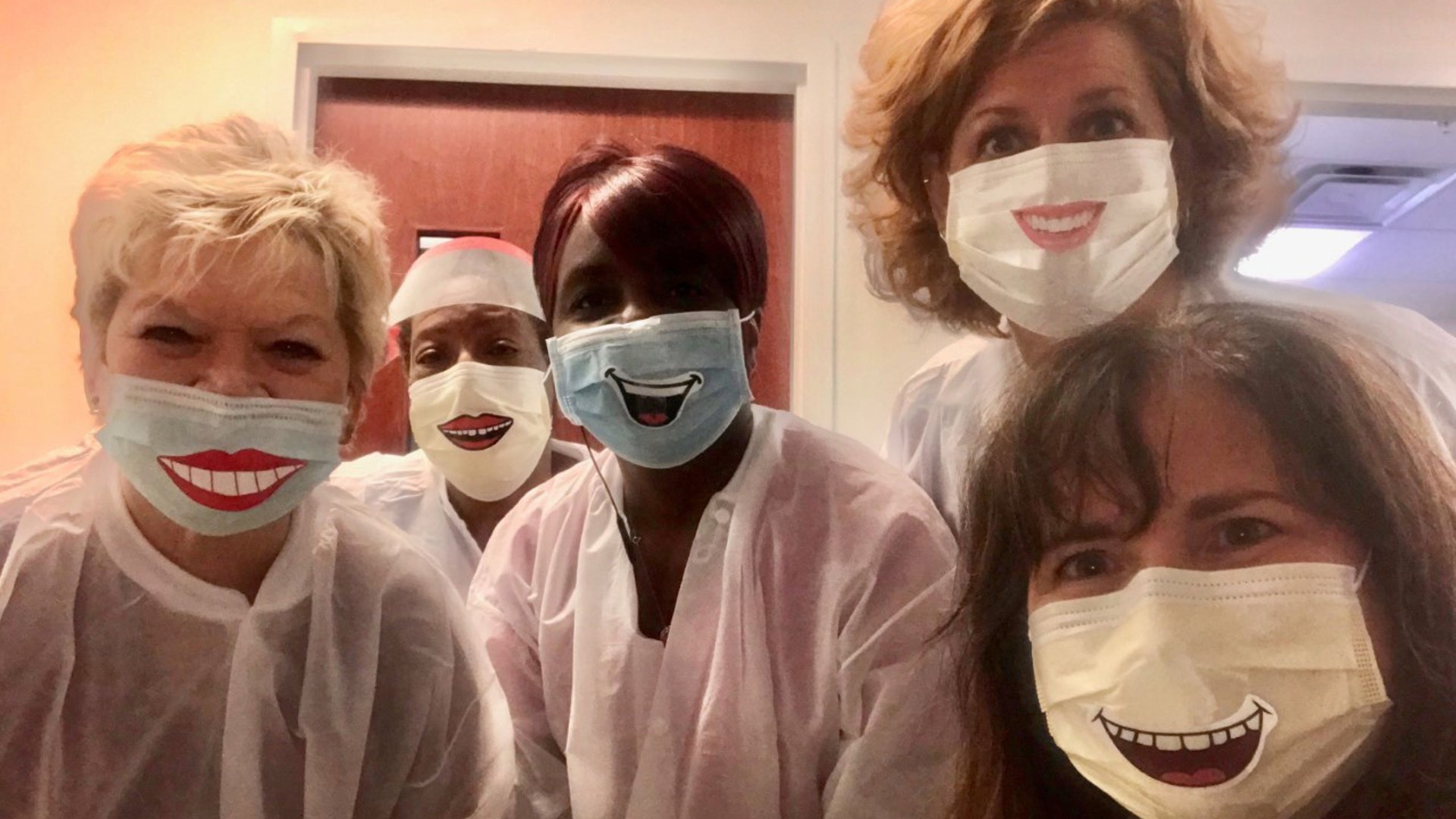 Dear Fox News, we work in a dialysis clinic where our patients do not have the option of staying home. They still have to come three days each week and get their life-saving treatments. It is scary because some of them want to stay home . We always try to be positive and make our clinic a fun place to be. Even though we are wearing masks we know the importance of a smile! Thank you.