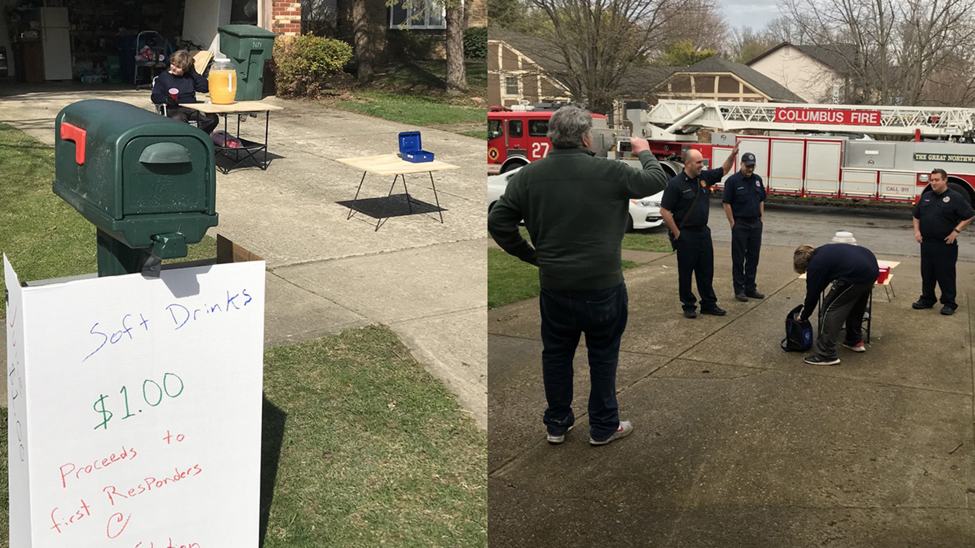 I have an Autistic son that is in the fifth grade at Albert Chapman Elementary School in Dublin, Ohio. He decided that he wanted to help First Responders at our local fire station for their bravery on the front lines of the fight against COViD-19. So on March 26th he started a lemonade stand because there were so many walkers out. I took a picture (attached) and posted it on Facebook. The fact that he is Autistic proves that anybody can help no matter their challenges. The confidence that will flourish in him because of this deed will stay with him for his entire life. I could not be a more proud parent. He is a true blessing. Thank you for reading. Sincerely, Scott Scott Wilson