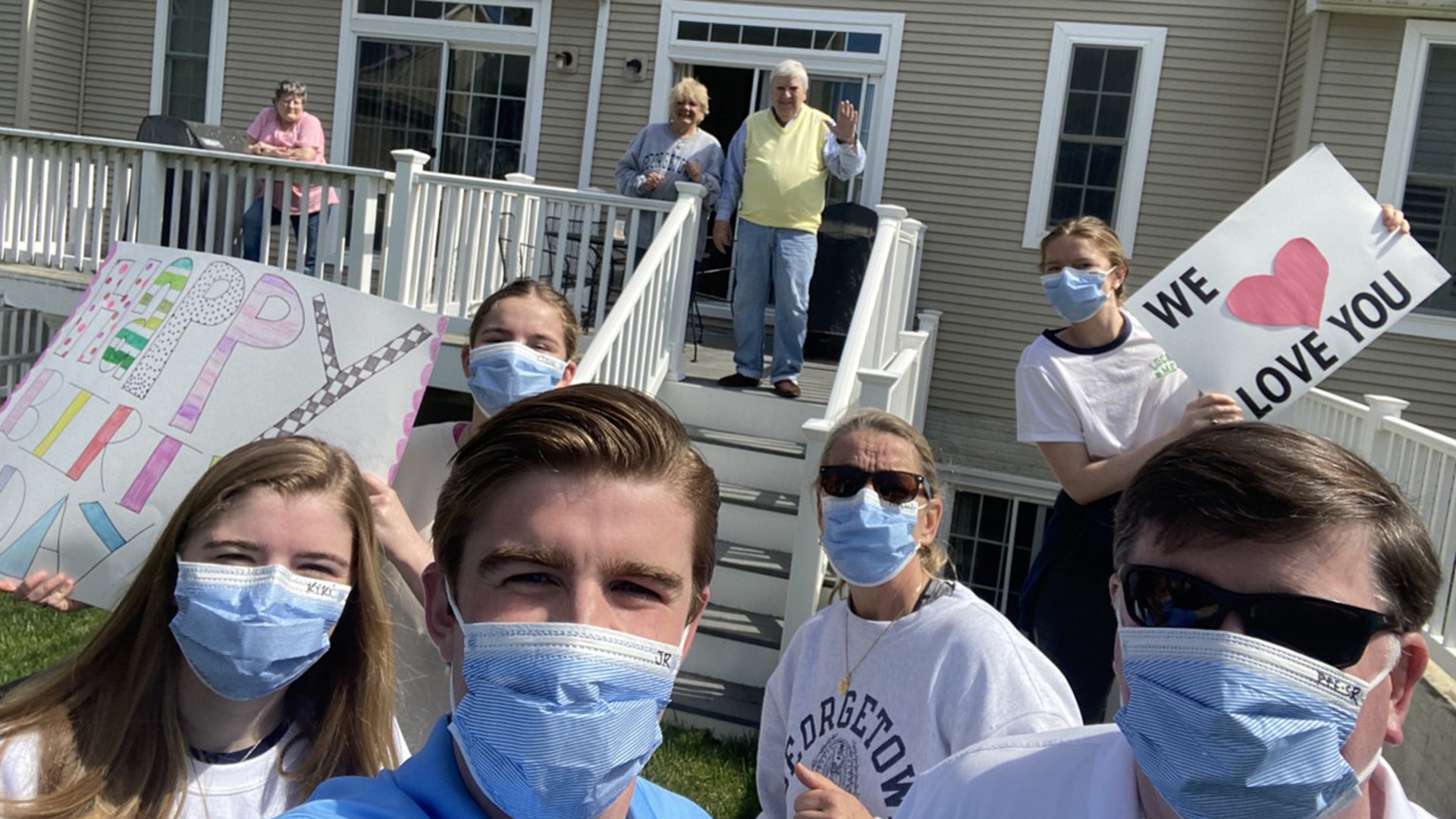 We traveled 6 hours to wish grandpa a happy 82nd birthday. And staid over 6 feet apart the entire visit. Who by the way is a HUGE Fox News fan! Stay safe