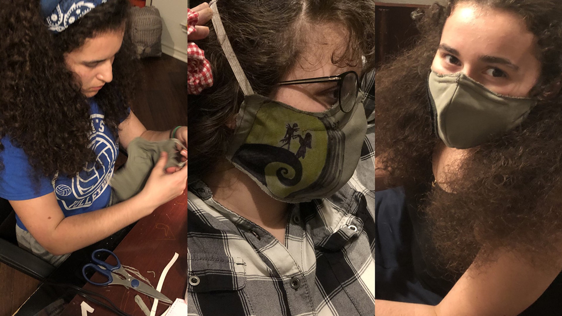 My daughters Rosario and Anna Lopez-Roca, worried about my having to go to the hospital to see patients everyday decided to take action and make cloth masks to help prevent the spread. Rosario sews them and Anna decorates them. I’m very proud of them and how they are pitching in to help. -Argelio