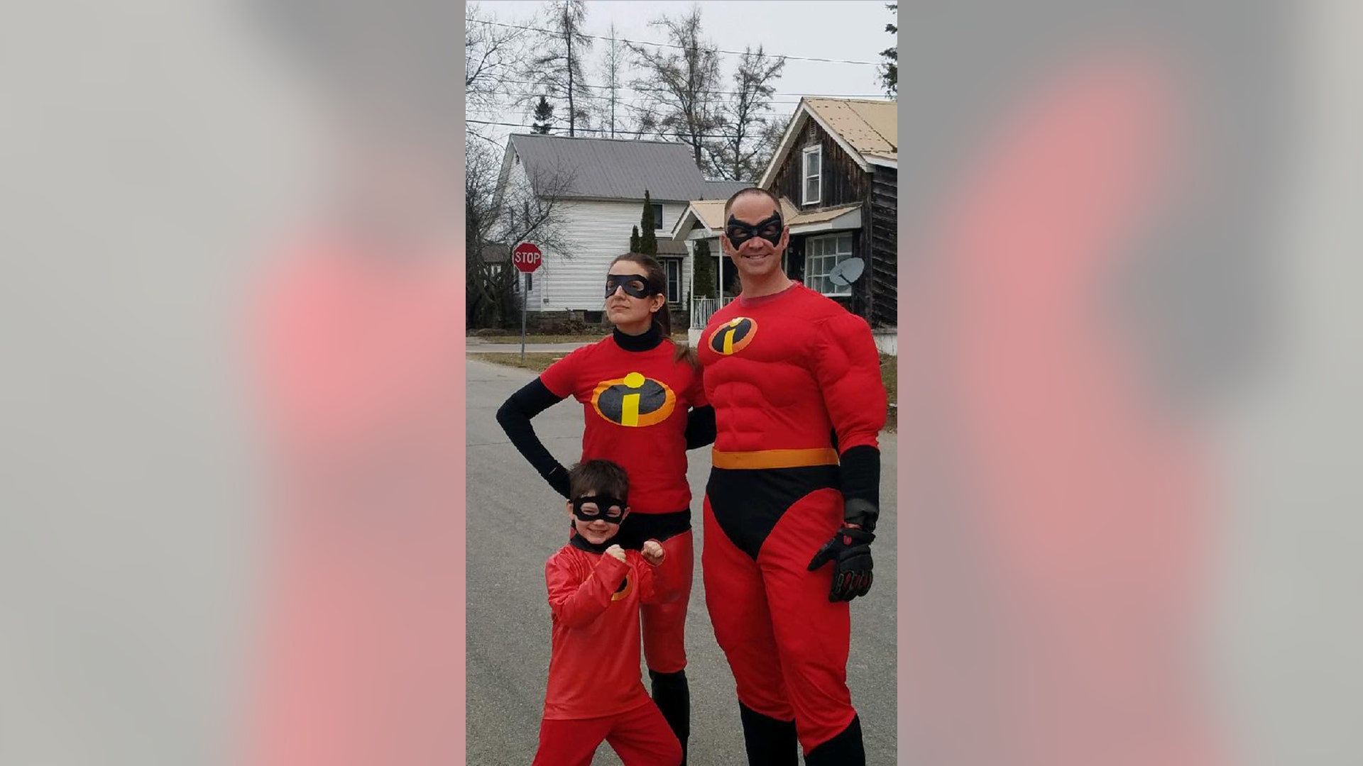 My wife and I are runners and during this tough time in our small town of Ogdensburg, New York we decided that to bring spirits up we would make our runs fun. We are very big disney fans and we try to go as often as we can afford so it comes as no surprise that we have a few costumes or shirts laying around. One particular day we had an 8 mile run and thought it only appropriate that we dress up as Mr. and Mrs. Incredible. We did it for everyone else and did not expect any attention or praise but were stopped multiple times by strangers to get our picture taken and we saw many people laugh, smile, and beep when driving by. One lady even stuck her head out of her house window to take our picture because her autistic grandson loves the incredibles and is having a tough time with the quarantine and not seeing his family. Friends, family, and neighbors told us about many posts on Facebook and we made our local news. It seemed to really lift spirits for those who saw us or read about us. Thank you for all you do Nick McGill