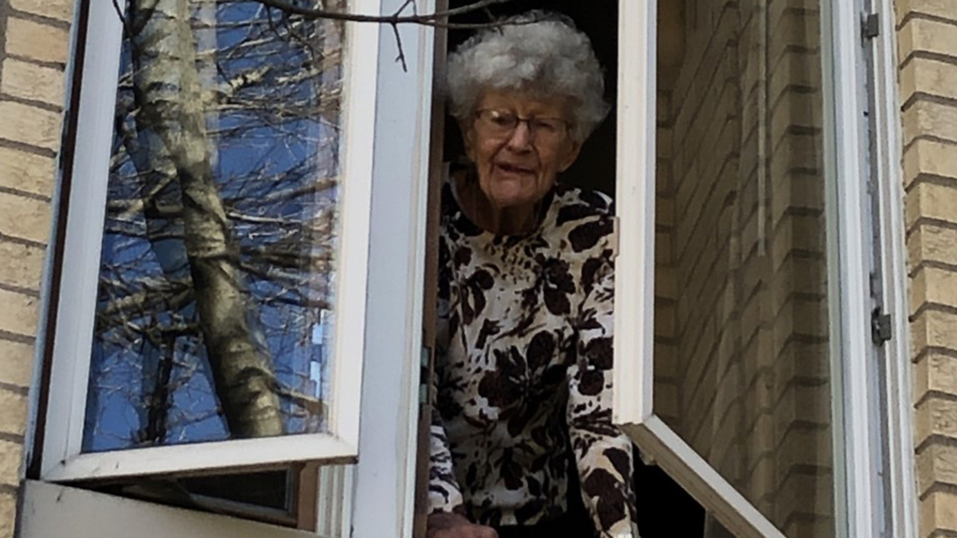 Wishing mom a happy 89th birthday at her senior care home, by practicing social distancing. She’s been such a good sport about it all, even though she misses her family visits.