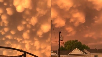 Clouds glow orange after Oklahoma storm, severe weather impacts Houston as threat shifts to South