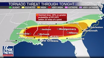 South braces for second round of tornadoes, high winds and flooding with millions at risk