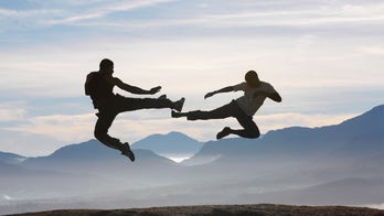 Stuntmen 'fight' each other while stuck during quarantine in viral video