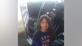Watch Denny Hamlin's 7-year-old daughter ruin his eNASCAR race in the cutest way