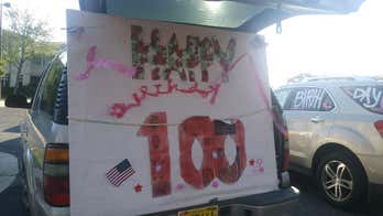 Alabama community throws huge car parade to celebrate woman's 100th birthday: 'She was totally shocked'