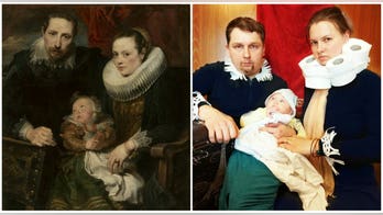Families recreate classic paintings amid coronavirus quarantine