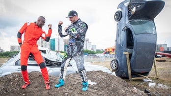 Can Idris Elba beat Ken Block behind the wheel? Their new Quibi show has the answer