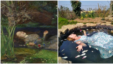 Families recreate classic paintings amid coronavirus quarantine