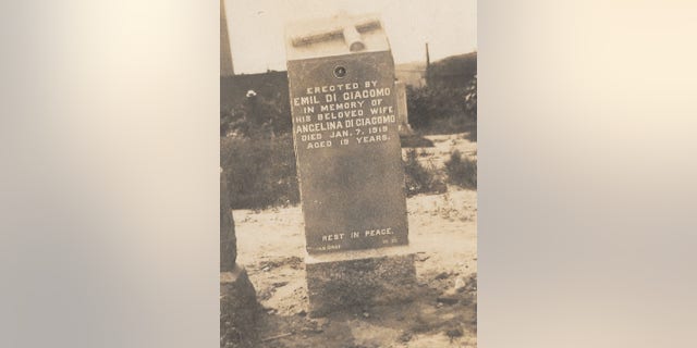 Angelina DiGiacomo's gravesite at Calvary Cemetery in Queens, 1920.