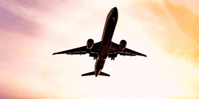 Airplane in sky
