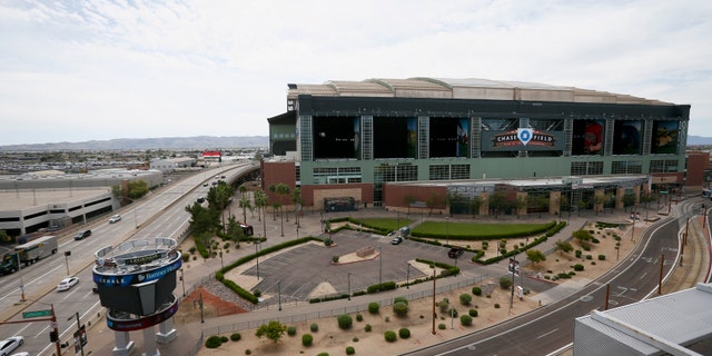 The Arizona Diamondbacks would have hosted the Atlanta Braves in their season-opening baseball game March 26 in Phoenix, but the start of the MLB regular season is indefinitely on hold because of the coronavirus pandemic. (AP Photo/Ross D. Franklin)