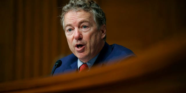 In this March 5, 2019, file photo, Sen. Rand Paul, R-Ky., speaks during a Senate Committee on Health, Education, Labor, and Pensions hearing on Capitol Hill in Washington.  (AP Photo/Carolyn Kaster, File)