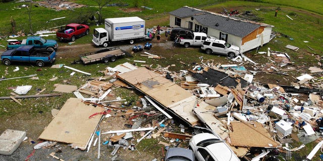 A mobile-home park that saw multiple deaths after a tornado hit over the weekend in Chatsworth, Georgia.