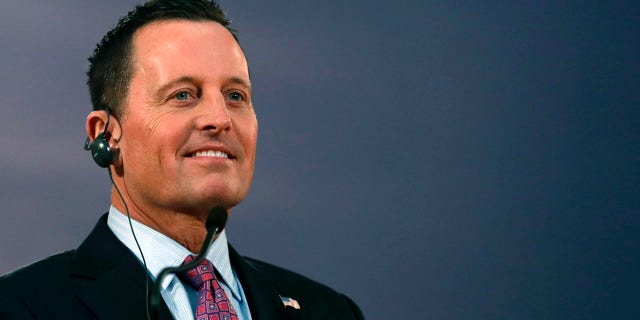 In this Friday, Jan. 24, 2020 file photo, former National Security adviser Ric Grenell at a press conference in his subsequent role as former President Donald Trump's envoy for the Kosovo-Serbia dialogue. Grenell, a longtime California activist before his time working with Trump, is starting a new voter group called "Fix California." (AP Photo/Darko Vojinovic, file)