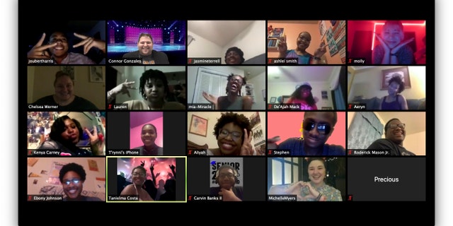 This photo shows high school seniors who attended a virtual prom via Zoom on April 16 hosted by the Baton Rouge Youth Coalition. With the Class of 2020 missing out on so many traditions due to the coronavirus pandemic, many have gone online to participate in virtual proms. (Baton Rouge Youth Coalition via AP)