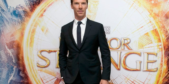 In this Oct. 24, 2016 file photo, Benedict Cumberbatch poses for photographers upon arrival at the launch event of the film 'Doctor Strange' in London.