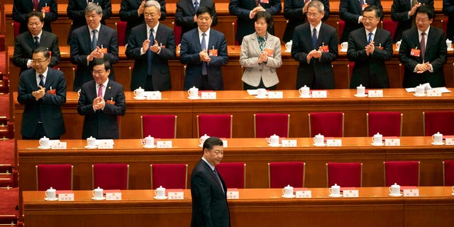 Chinese President Xi Jinping at a session of the National People's Congress in Beijing.