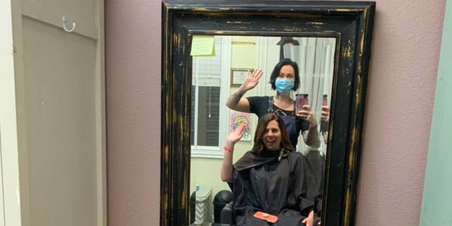 BB 63 Salon owner, Cozzette Labelle, on her last day of work on March 21 before a statewide stay-at-home order went into effect at 6 p.m. (Facebook) 