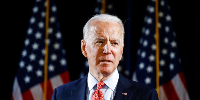 FILE - In this March 12, 2020, file photo Democratic presidential candidate former Vice President Joe Biden speaks about the coronavirus in Wilmington, Del. (AP Photo/Matt Rourke, File)