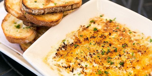 Warm crab and artichoke dip made the list.