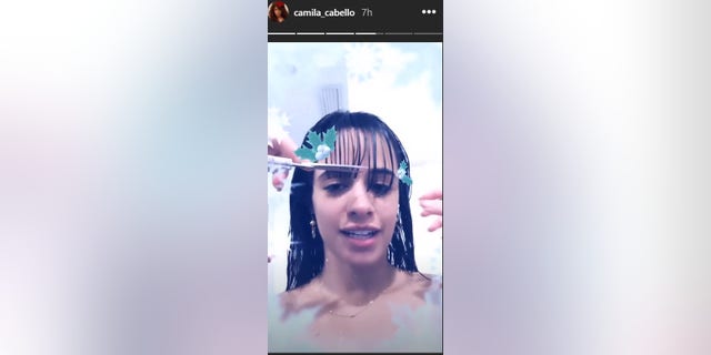 Camila Cabello's mom cut her bangs for her while in quarantine.