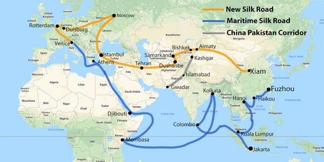 China's planned Belt and Road Initiative. 