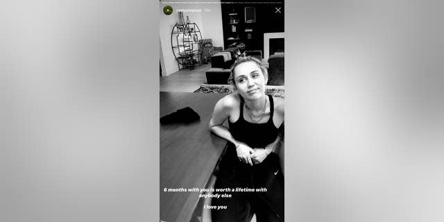 Cody Simpson shared a picture of girlfriend Miley Cyrus to celebrate their six-month anniversary.
